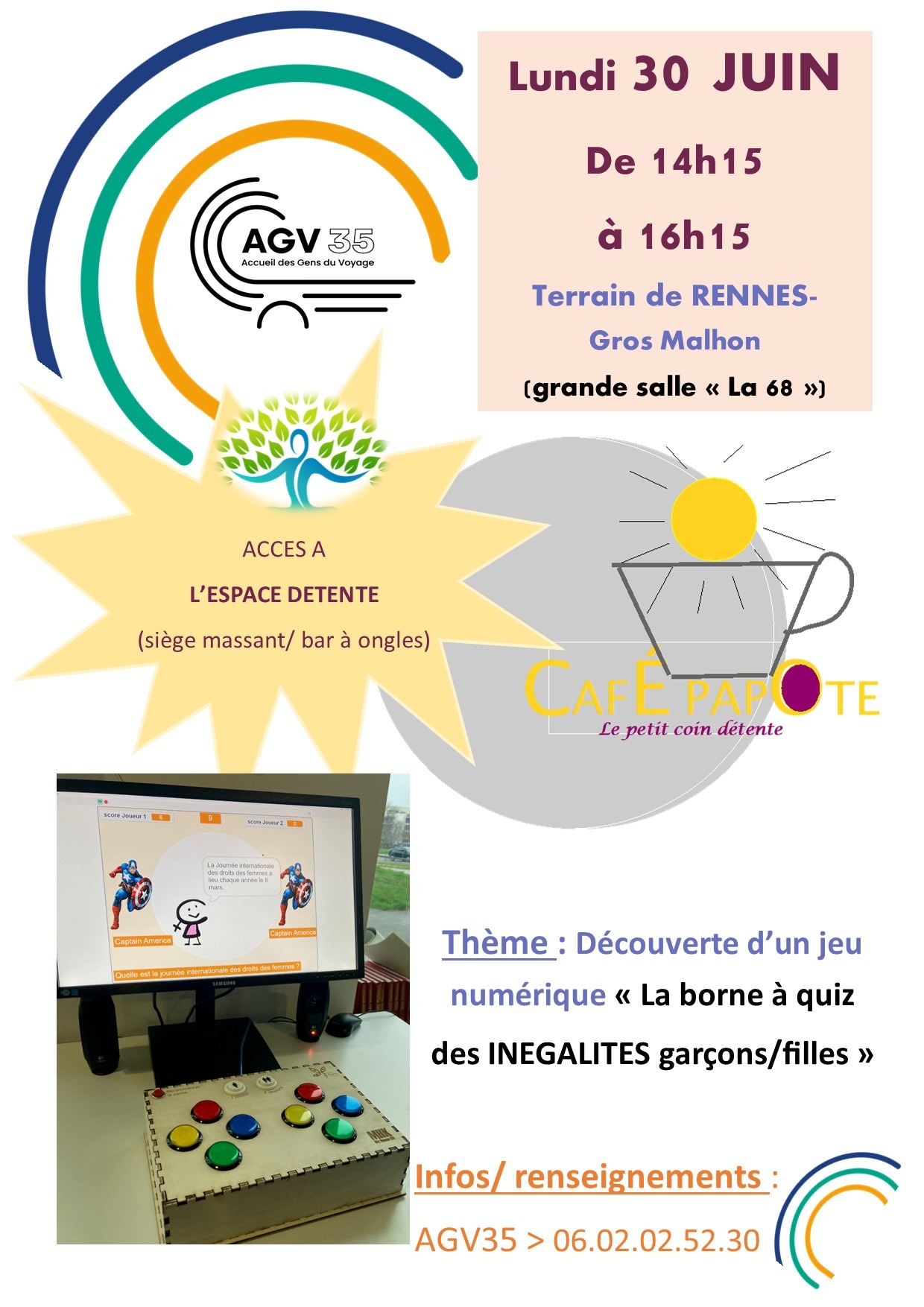 affiche café papote thème l'egalite