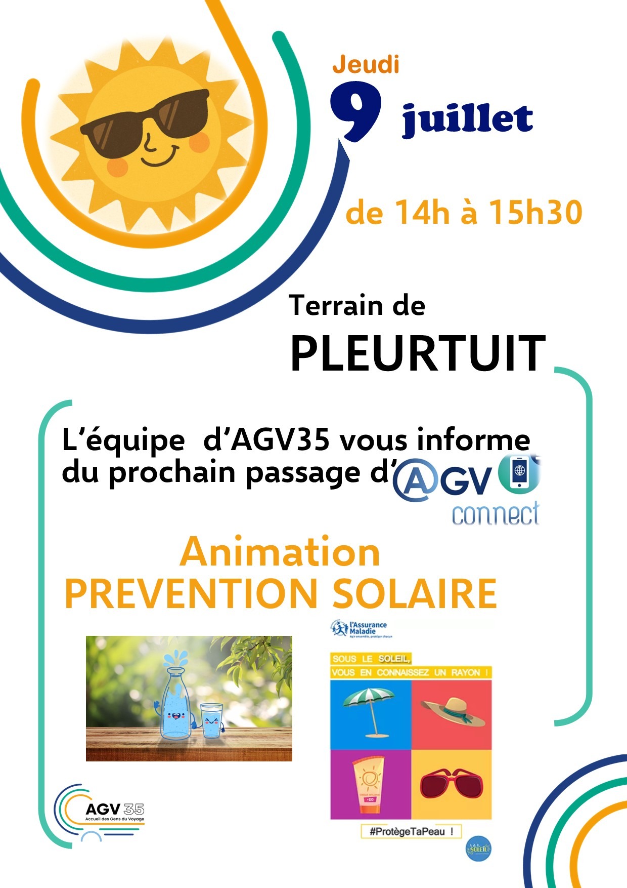 affiche prévention solaire pleurtuit juil 26